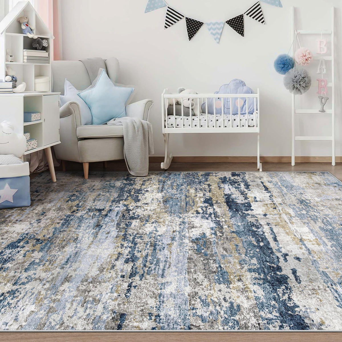 pmtsns Area Rug 5x7 kids and pets friendly for soft play.