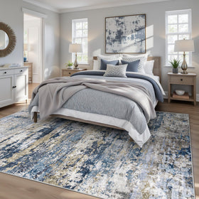 pmtsns Area Rug 5x7 soft pile adds cozy feet and warmth.