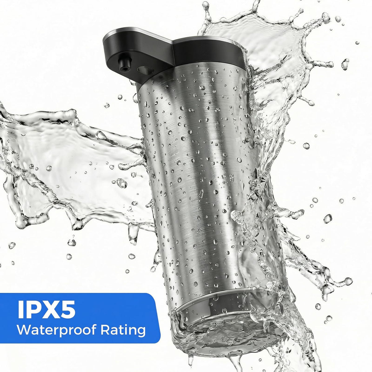Poaoed dispenser offers four adjustable levels for precise soap output and reduced waste.