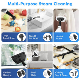 Poazork Steam Mop 120°/90° head reaches tight corners