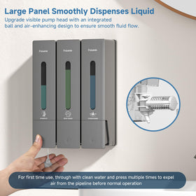 POBAMLE durable ABS plastic body ensures long-lasting bathroom use.