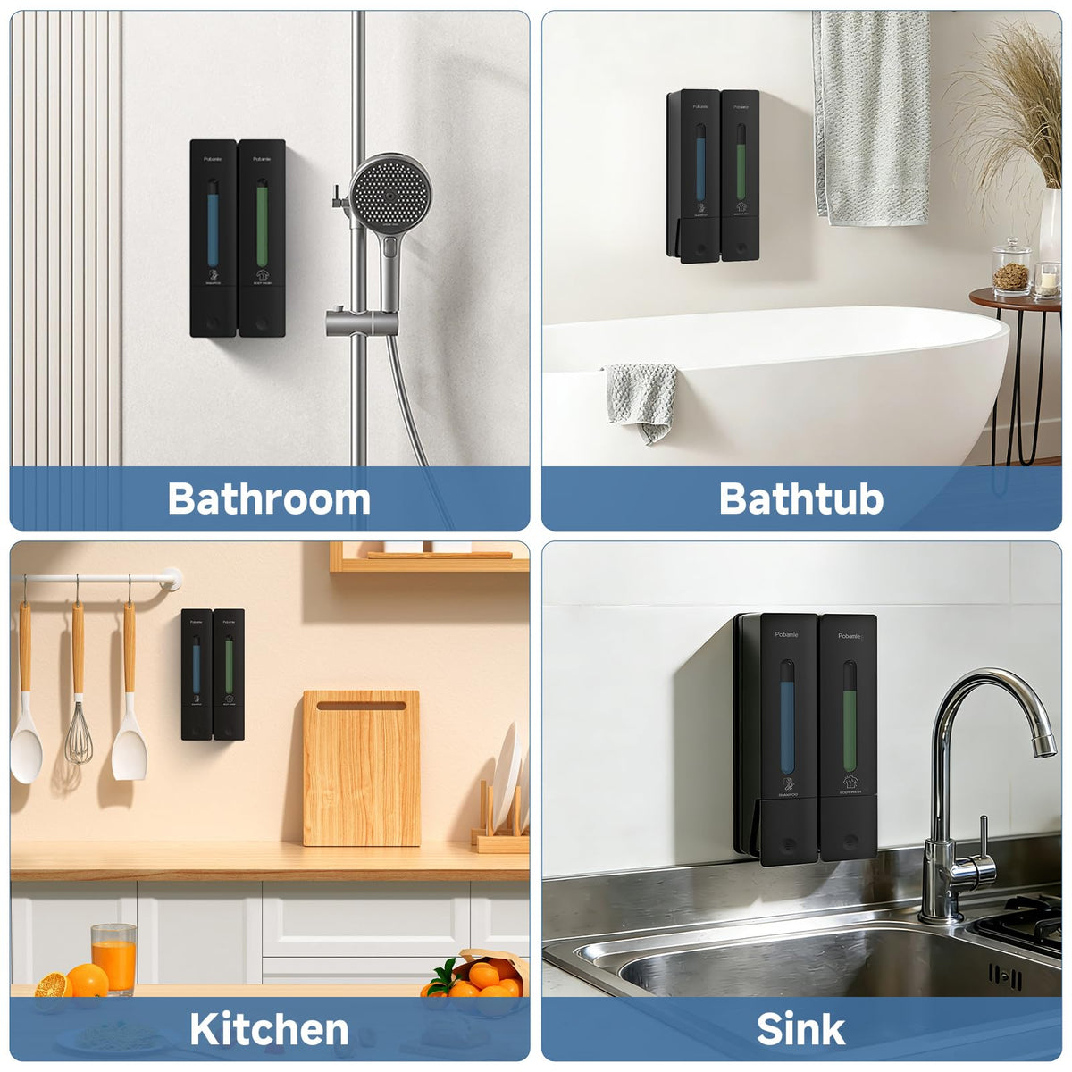 POBAMLE durable ABS construction supports family use in homes and hotels