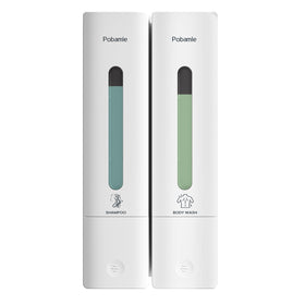 POBAMLE shampoo dispenser wall-mounted keeps shower essentials within reach.