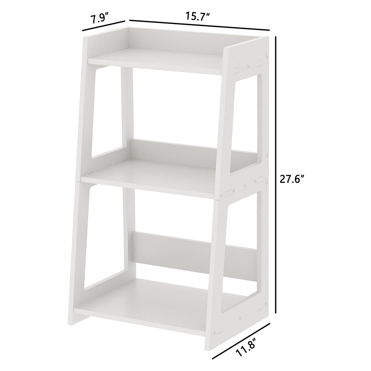 POBOMULI ladder shelf in laundry room storing detergents and supplies