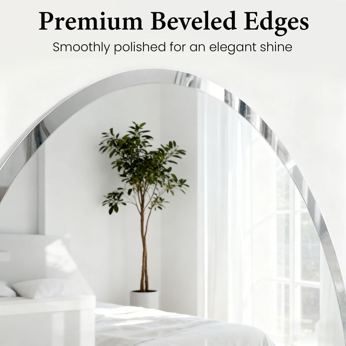 Pocetry 20x28 oval mirror with MDF backing for stable reflections.