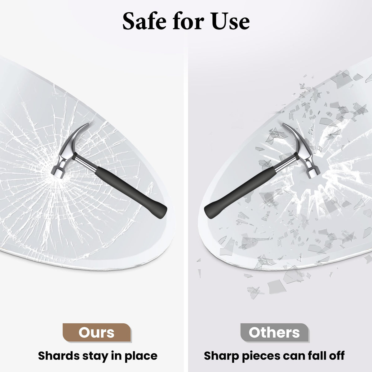 Pocetry over-sink oval mirror suited for vanity tasks or hallways.
