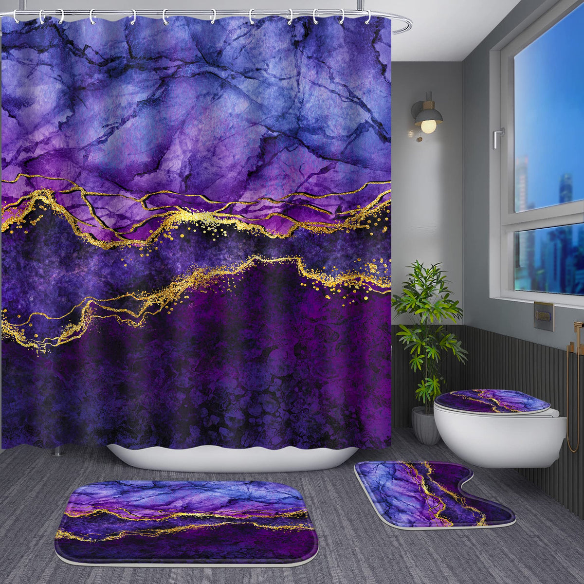 Poedist toilet lid cover mat 18x16 coordinates bathroom decor.