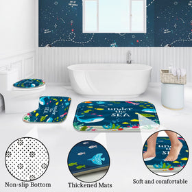 Poedist U-shape rug provides stable front-of-sink protection with plush feel.