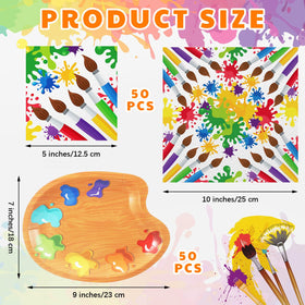 Poen art birthday napkins with brush pattern for vibrant table scenes and quick cleanup