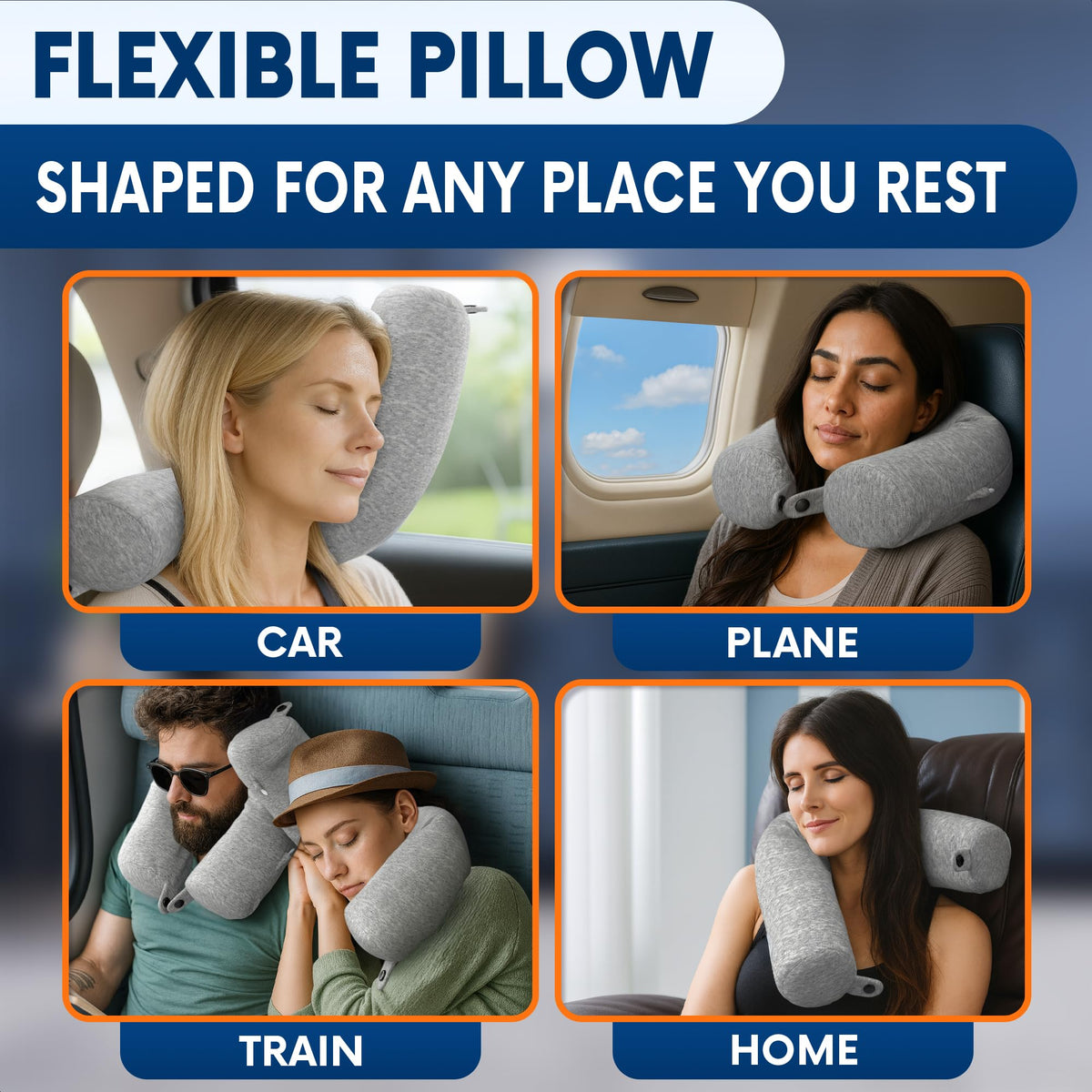 Point2Points Twist snap-closure keeps the pillow secure on luggage