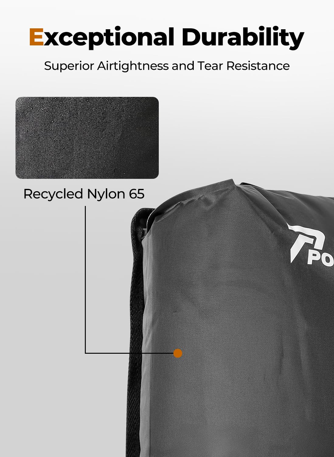 POIXM IP67 waterproof zipper protects clothes from moisture.
