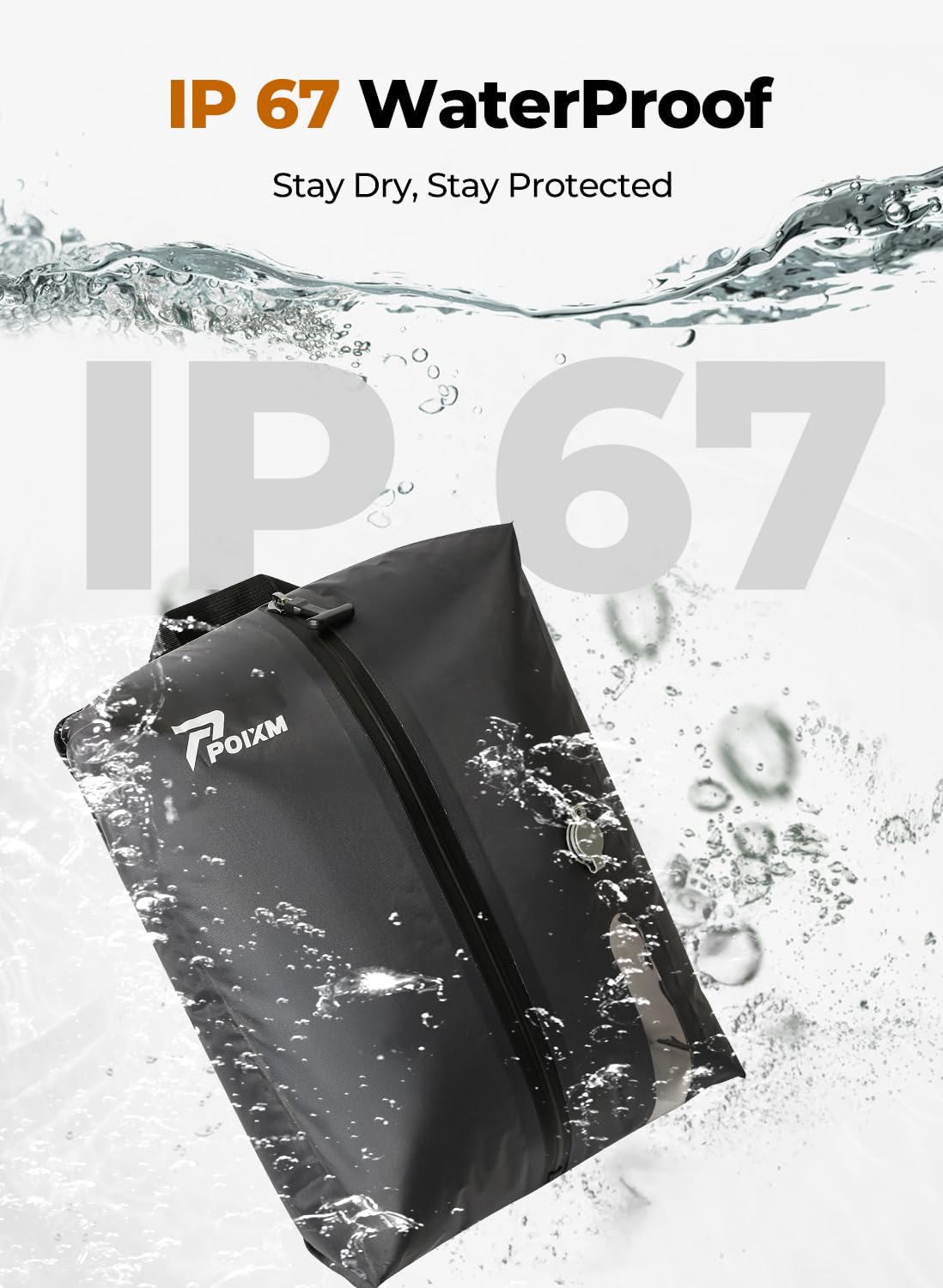 POIXM lightweight durable fabric keeps gear protected on the go.