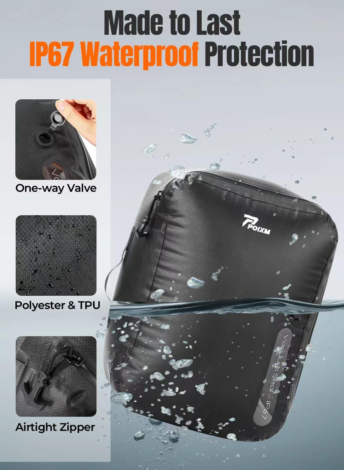 POIXM compact design saves space in backpacks and suitcases.
