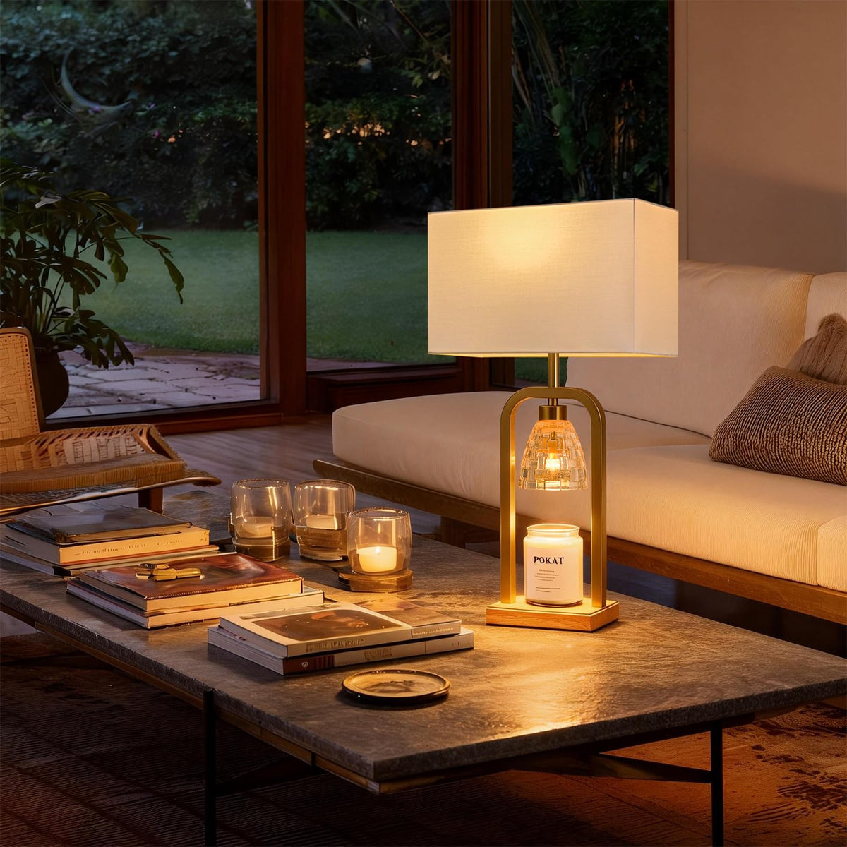 PoKat bedside lamp setup adds soft glow to nightstands
