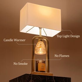 PoKat Gold Candle Warmer Lamp with timer and dimmer for mood control