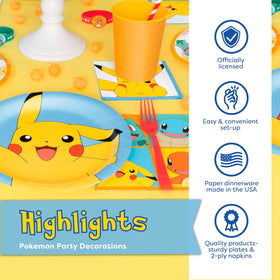Pokemon decorations kit streamlines party setup with matching items for a coordinated look.