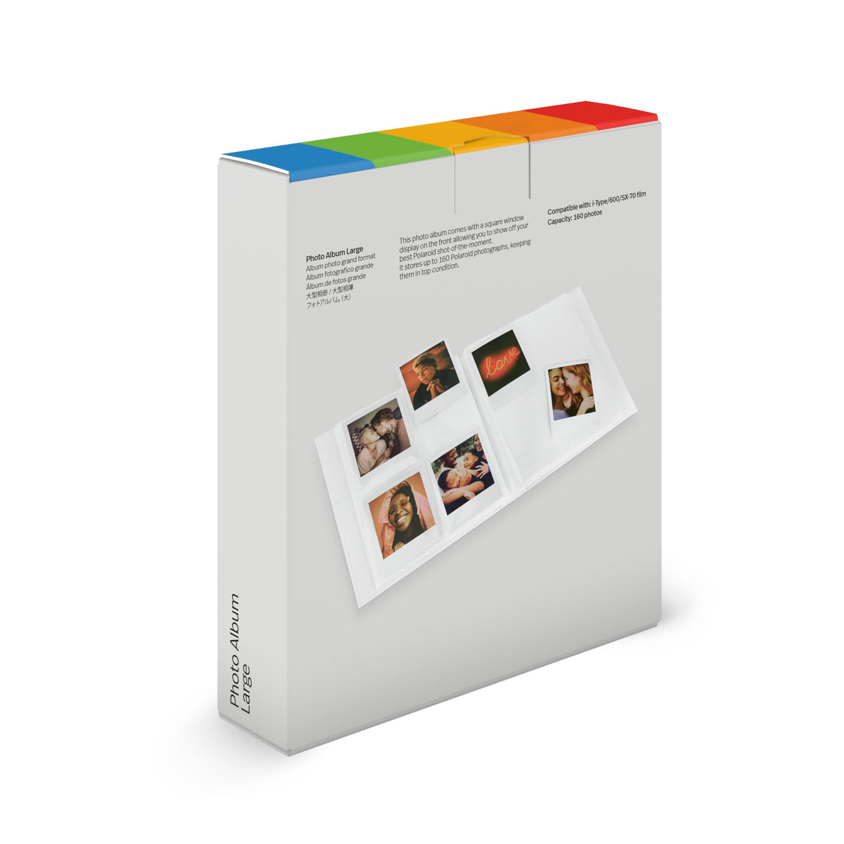 Polaroid Photo Album Black compatibility supports i-Type, 600, SX-70.