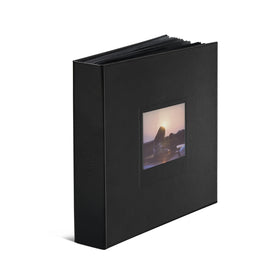 Polaroid Photo Album Black with a front window displaying a favorite shot.