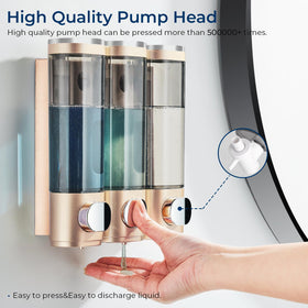 Pollock lockable dispenser cover in gold finish