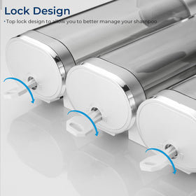 Pollock silver wall-mounted dispenser complements modern bathroom design.