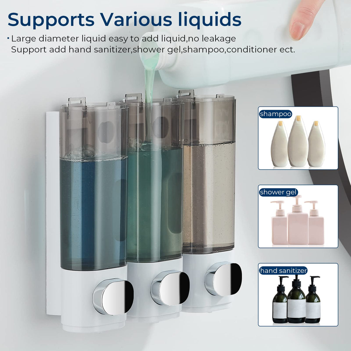 Pollock wall-mounted dispenser made of durable ABS with lockable chamber.