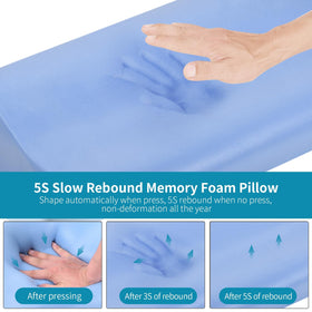 Two-height design provides personalized neck support for multiple sleeping positions.