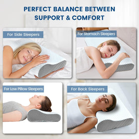 Removable machine-washable cover keeps Polovo pillow fresh and breathable.