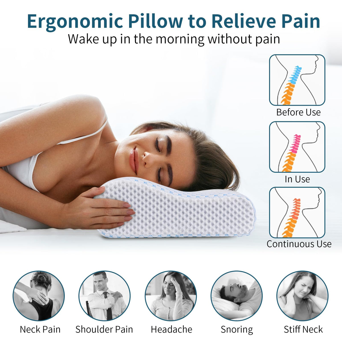 Polovo pillow feature breathable mesh sides for airflow.