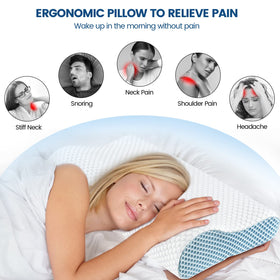 Polovo neck pillow breathable cover keeps you cool throughout the night.