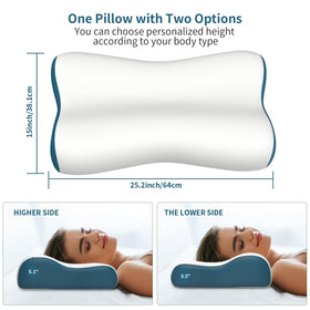 Polovo removable washable pillowcase simplifies care and keeps things fresh.