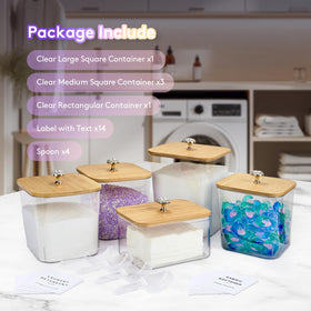 POLRAI dryer sheet holder with lid keeps sheets tidy and accessible