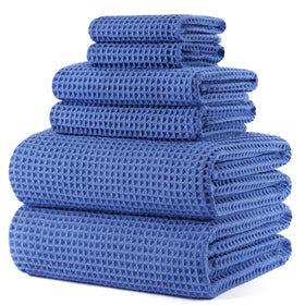 POLYTE bath towel 30x60 with waffle weave for quick drying and spa-like comfort.