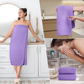 POLYTE towels folded compactly for travel and storage