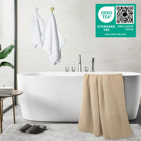 POLYTE deluxe microfiber hand towels 16x30 offer easy drying and compact storage.