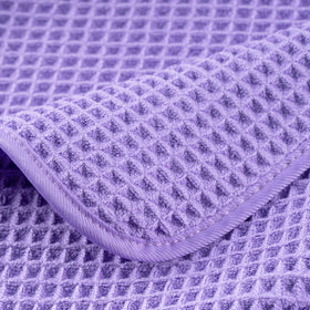 POLYTE waffle weave enhances absorbency and quick drying