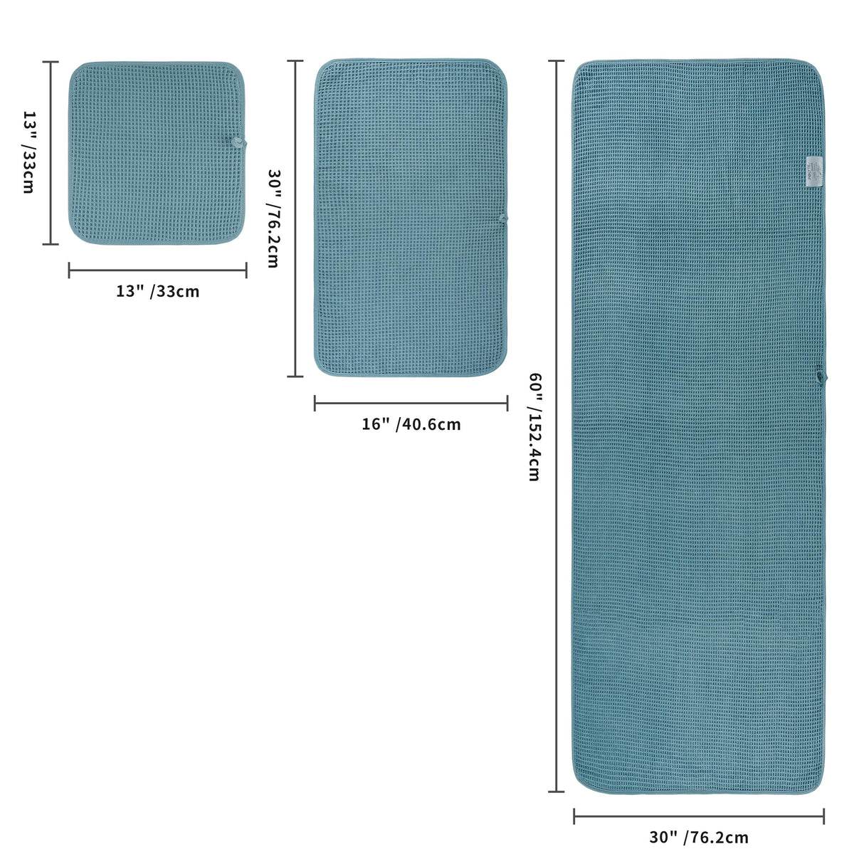 POLYTE waffle hand towel 16x30 inches, soft and fast-drying for everyday use.