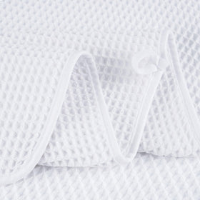 POLYTE waffle washcloth 13x13, gentle exfoliation for refreshed skin.