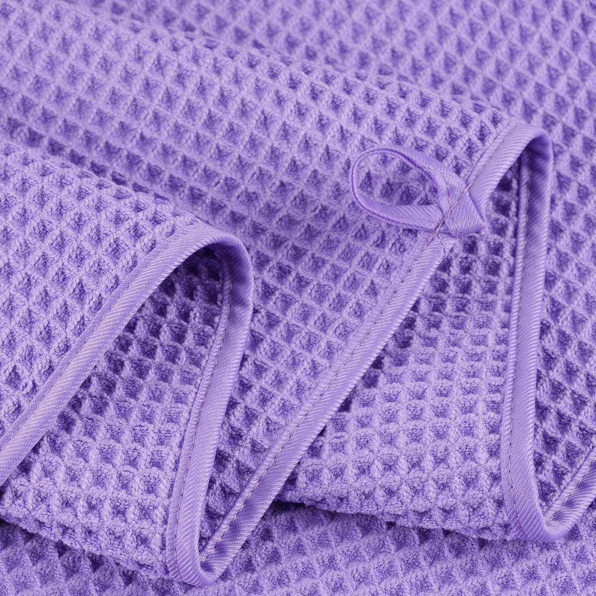 POLYTE waffle washcloth 13x13 offers gentle exfoliation and quick dry