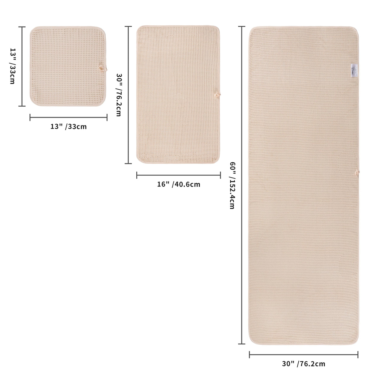 POLYTE waffle-weave hand towel close-up highlights plush absorbent fibers.