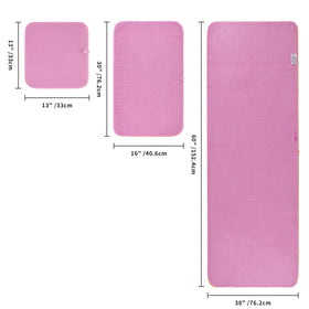 POLYTE waffle-weave towel texture enhances softness and minimizes lint.