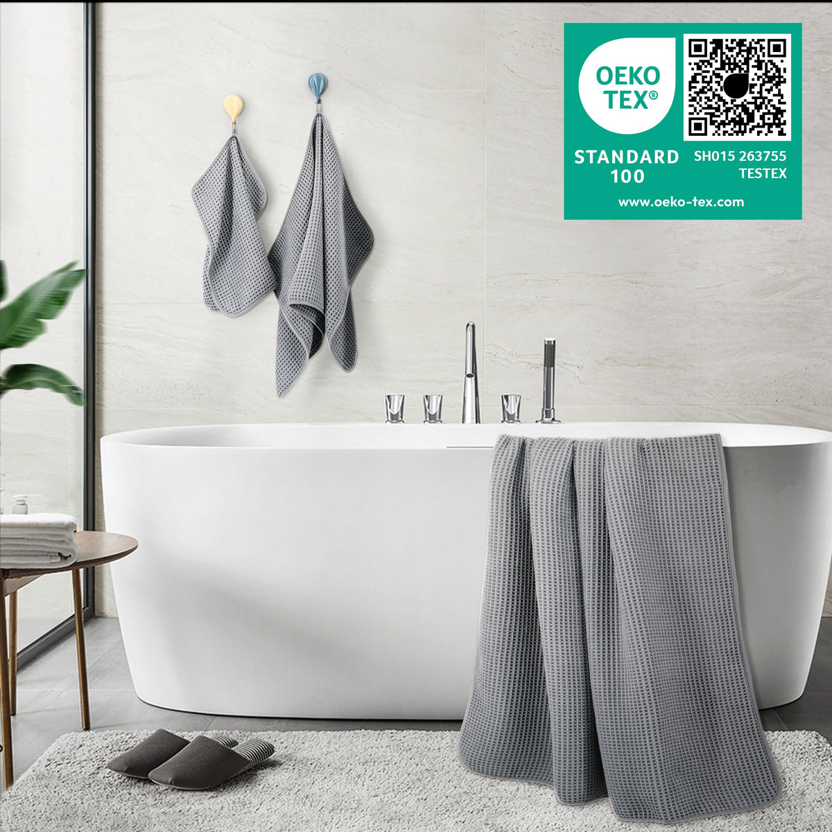 POLYTE washcloth 13x13 featuring gentle exfoliating texture for refreshed skin