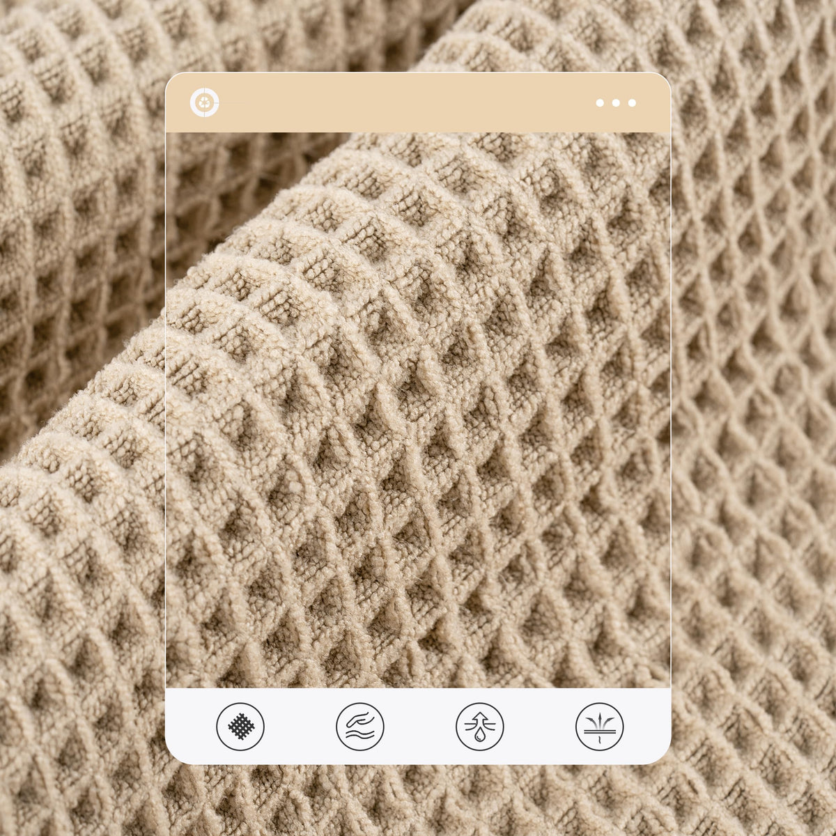 POLYTE washcloth offers gentle exfoliation to refresh skin when damp.