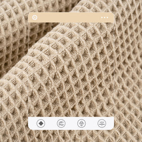 POLYTE washcloth offers gentle exfoliation to refresh skin when damp.