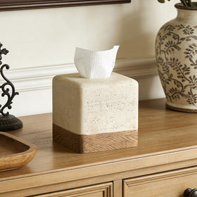 Polytree bathroom countertop square box cover offers quick changes.