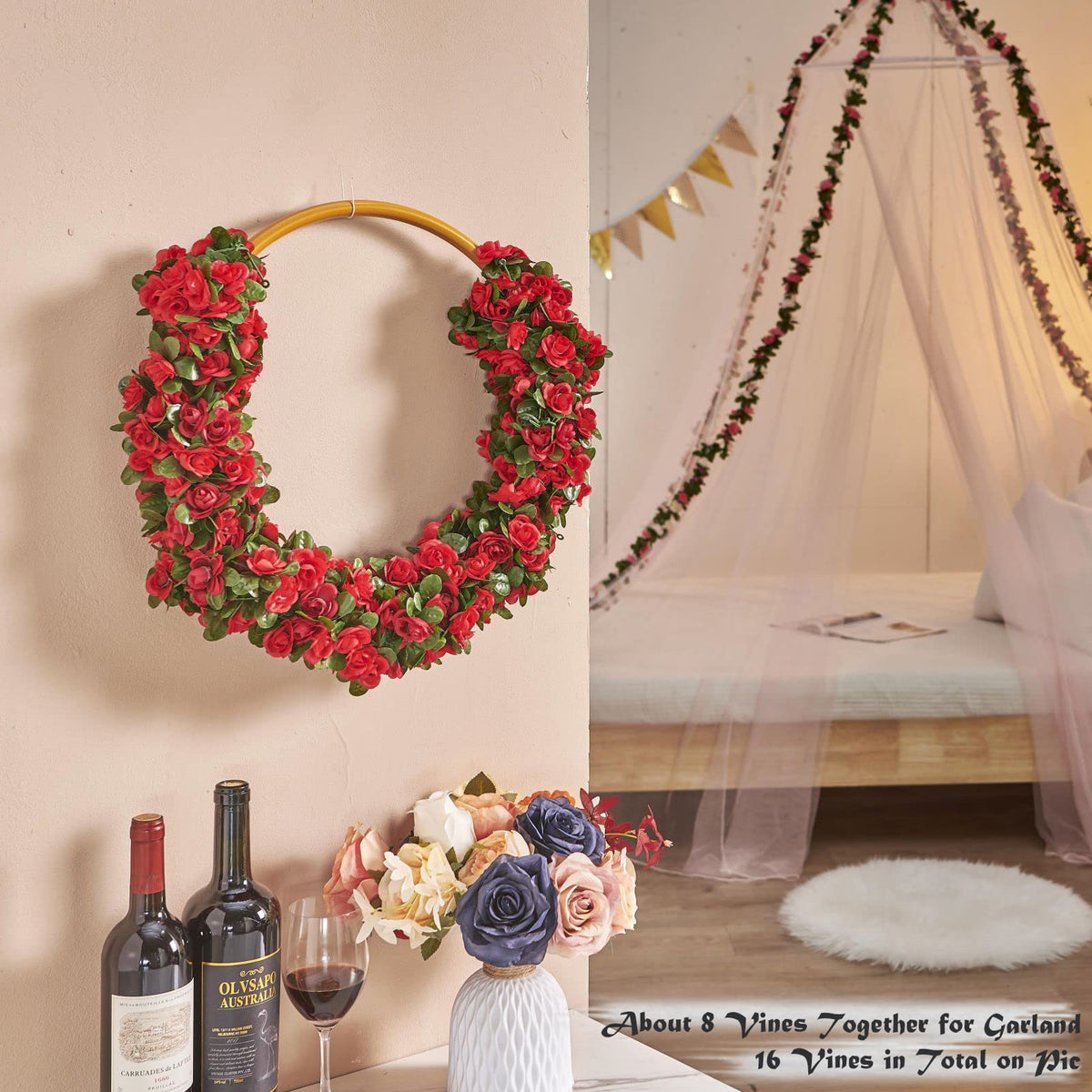 PONKING party decoration rose garland adds color to celebrations
