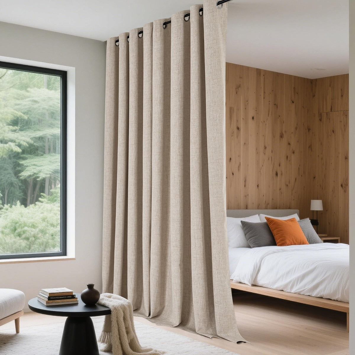 PONY DANCE two-panel set provides full coverage for wider windows.