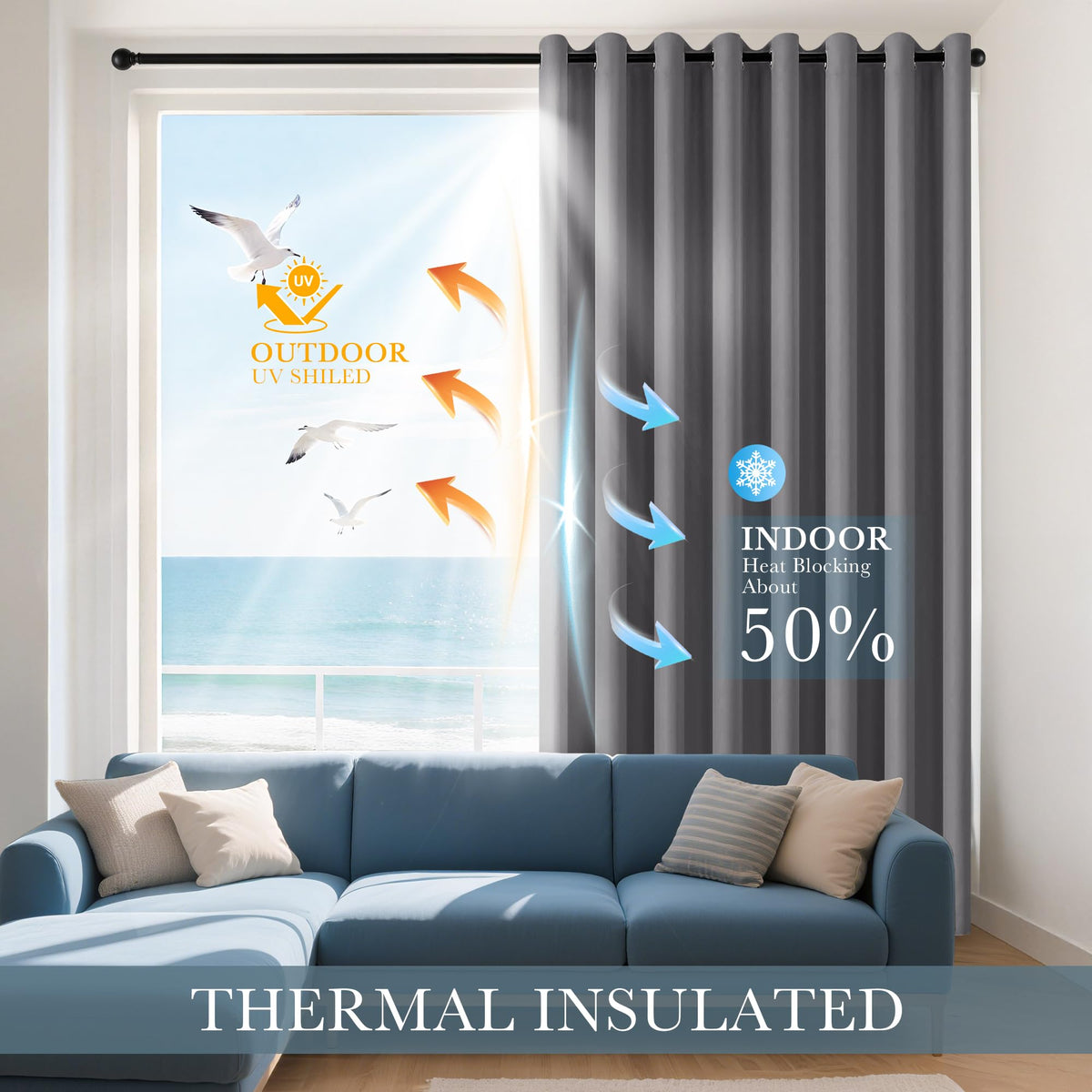 PONY DANCE soft polyester fabric curtains offer fade resistance and wrinkle-free appearance.