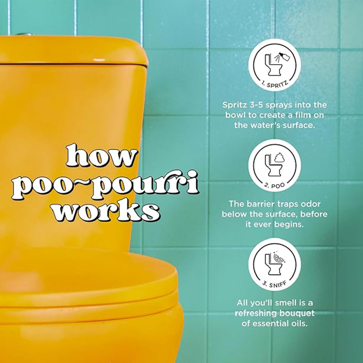 Poo-Pourri eco-friendly, septic-safe formula supports green bathroom habits.