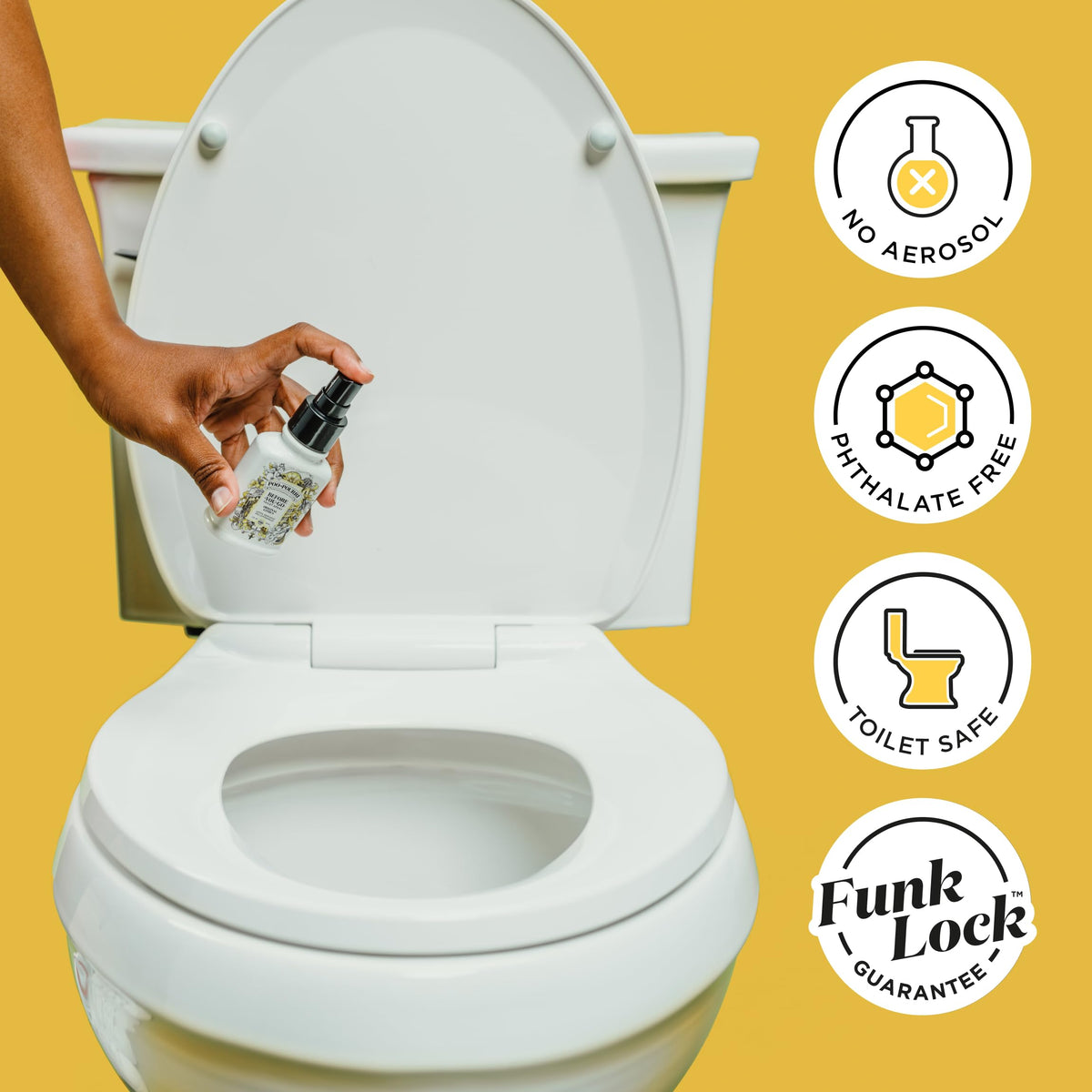 Poo-Pourri Original Citrus barrier-water keeps smells under the surface.