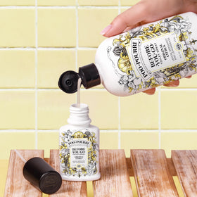 Poo-Pourri Original Citrus in-use image demonstrates pre-visit odor control.